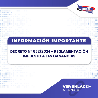 Información Importante  Decreto N° 652/2024 